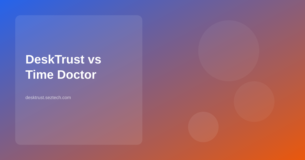 DeskTrust vs Time Doctor Comparison